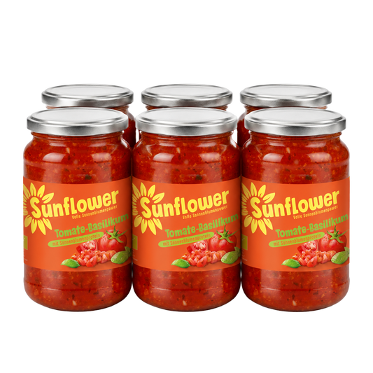 sunflower Tomate-Basilikum Sauce im Glas