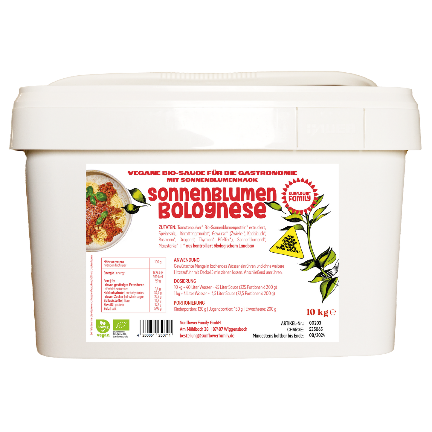 sunflowerBOLOMIX – vegane Bolognese in Minuten