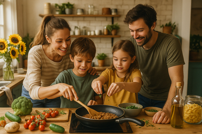 Familienküche mit gutem Gewissen: Kochen mit SonnenblumenHACK und Kids