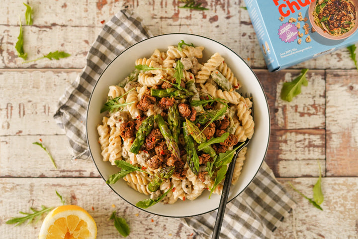 Frühlingspasta Spargel-Sonnenblume (sunflowerCHUNKS)