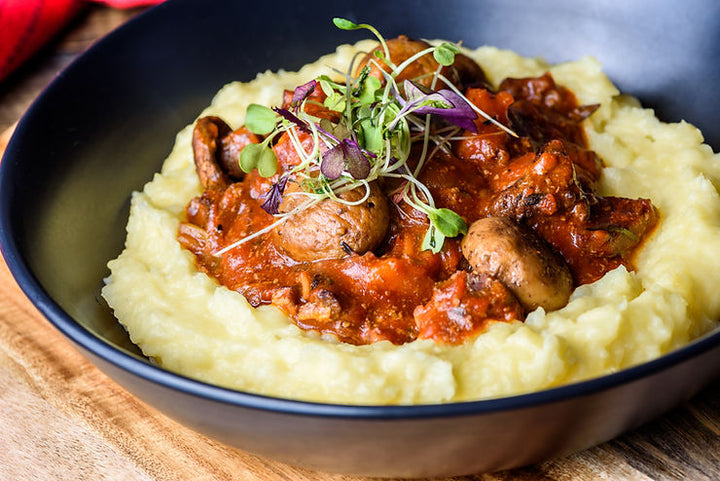 Bourguignon vegan mit sunflowerCHUNKS