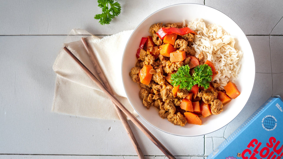 Koreanisches Gochujang-Gulasch mit sunflowerCHUNKS