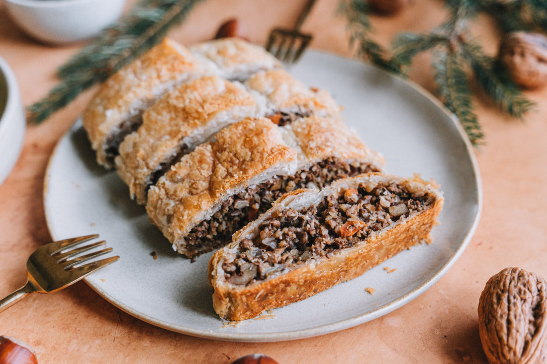 sunflowerHACK-Braten mit Erbsen-Kartoffel Püree & cremiger Dattelsauce