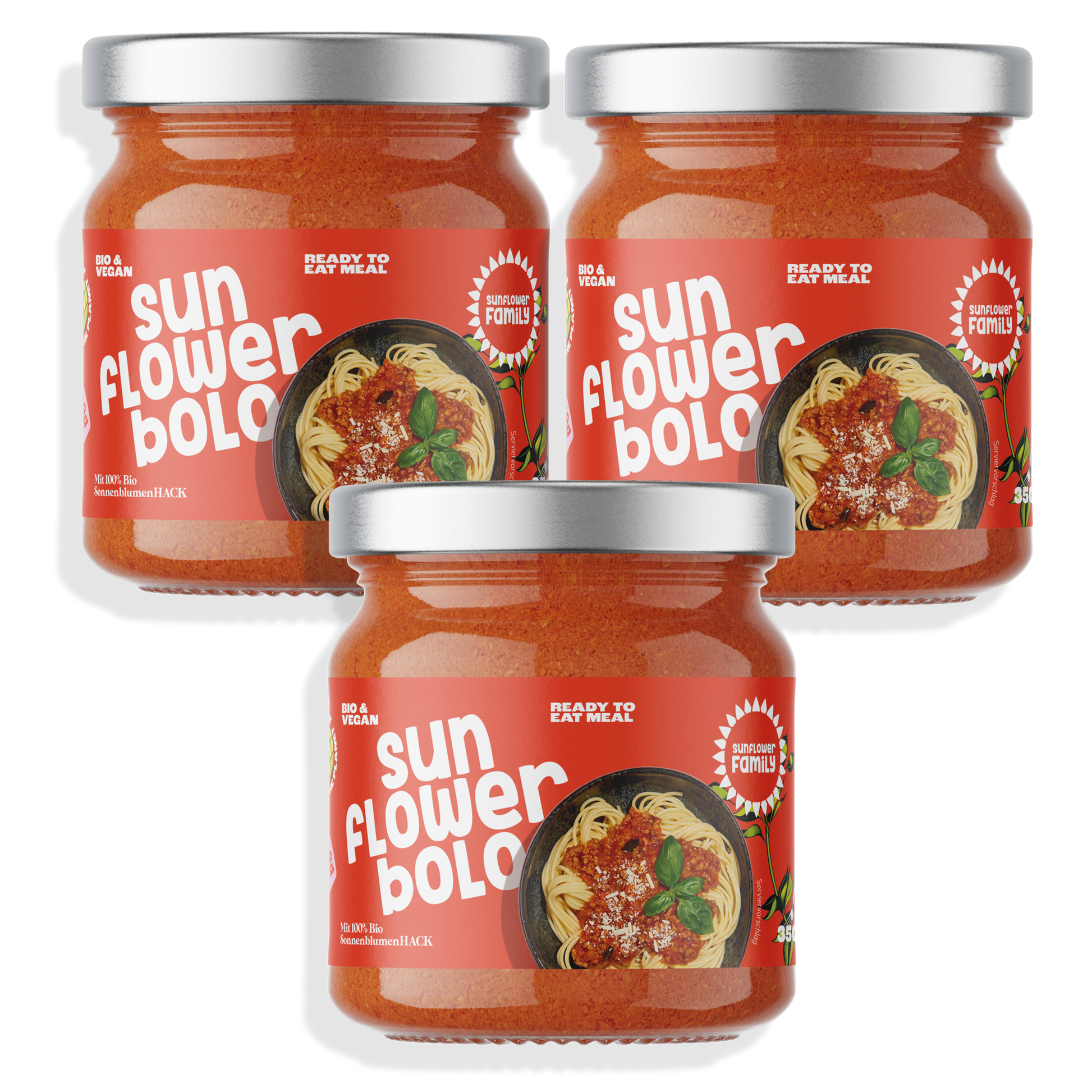 3 Gläser Fertigsauce sunflowerBOLO Bolognese vegan