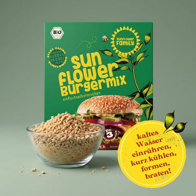 sunflowerBURGERMIX – für veganen Burgergenuss