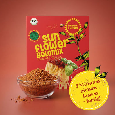 sunflowerBOLOMIX – vegane Bolognese in Minuten
