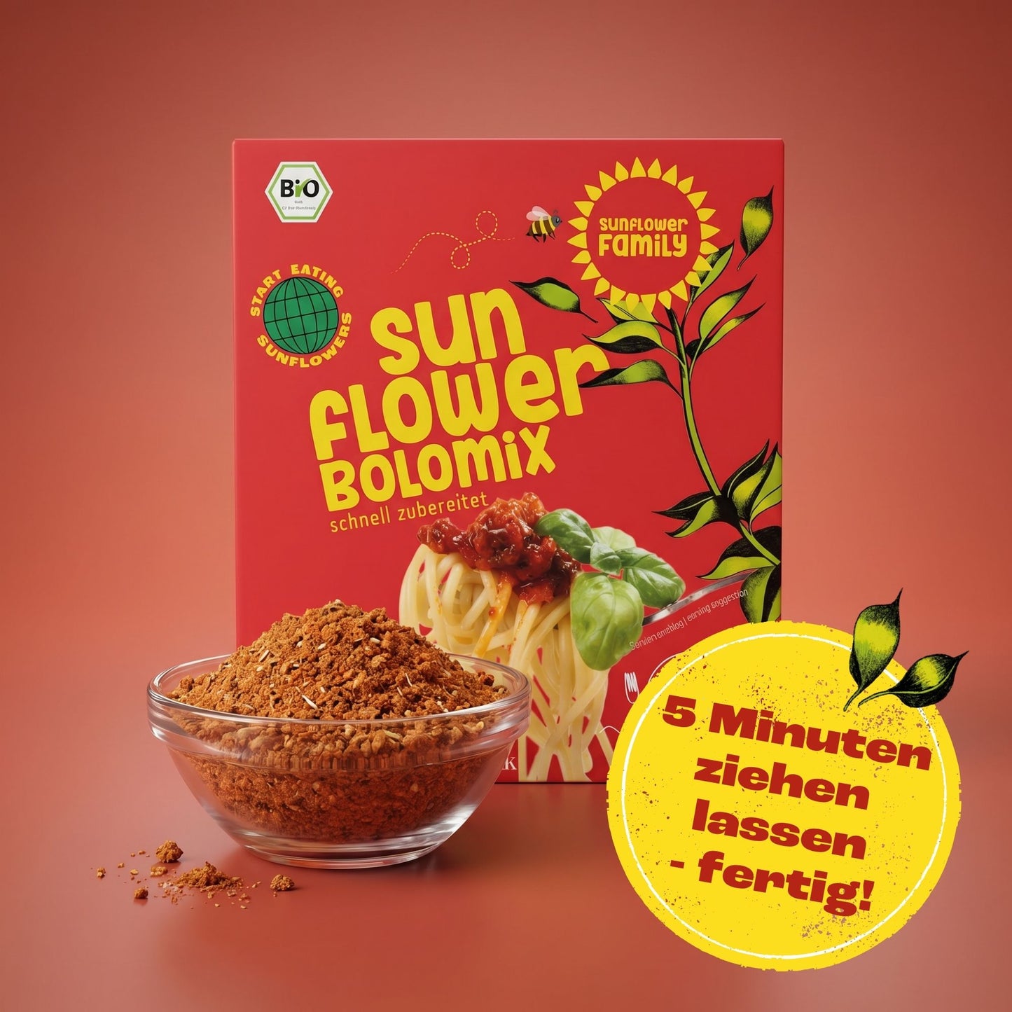 sunflowerBOLOMIX – vegane Bolognese in Minuten