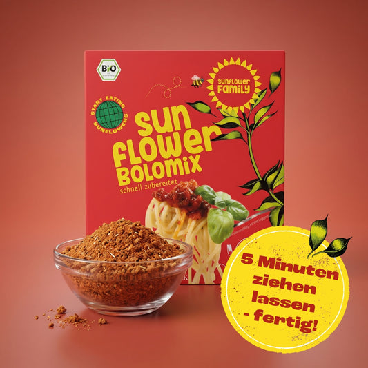 sunflowerBOLOMIX – vegane Bolognese in Minuten