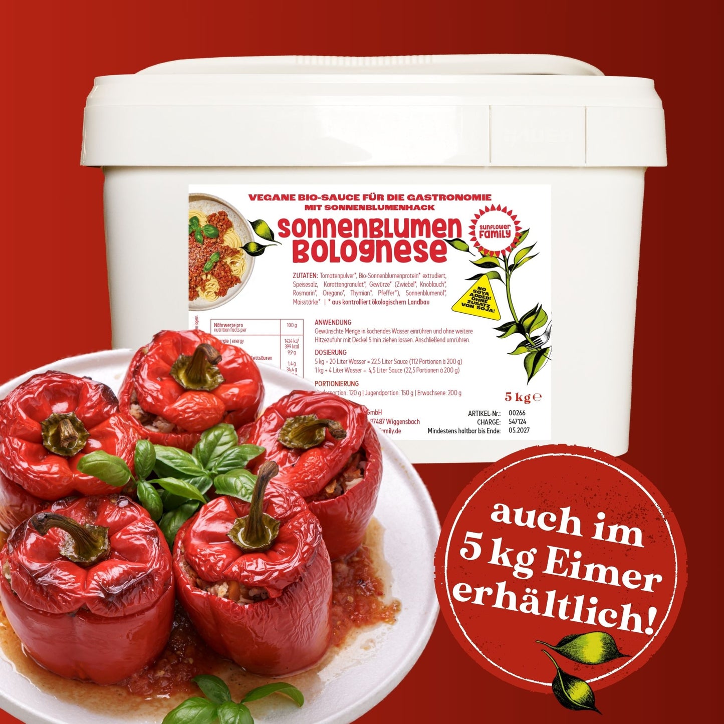sunflowerBOLOMIX – vegane Bolognese in Minuten