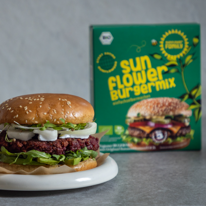 sunflowerBURGERMIX – für veganen Burgergenuss