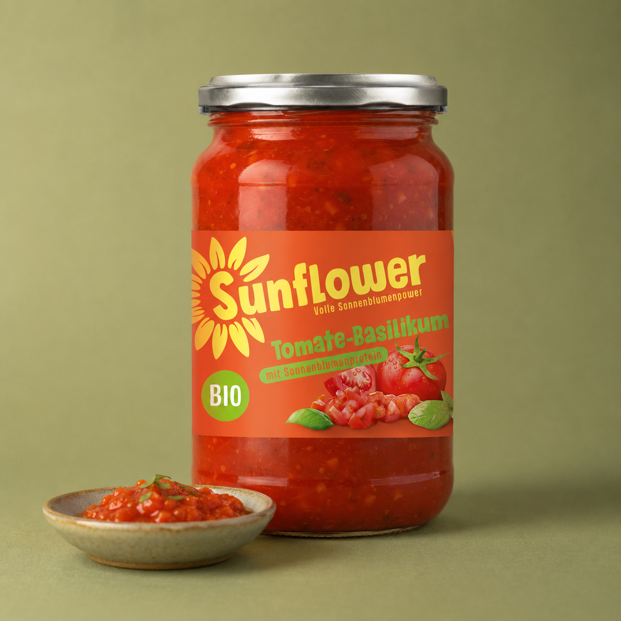 Sunflower Tomate-Basilikum Sauce im Glas