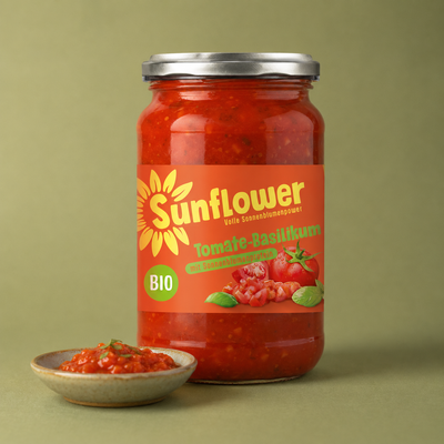 Sunflower Tomate-Basilikum Sauce im Glas