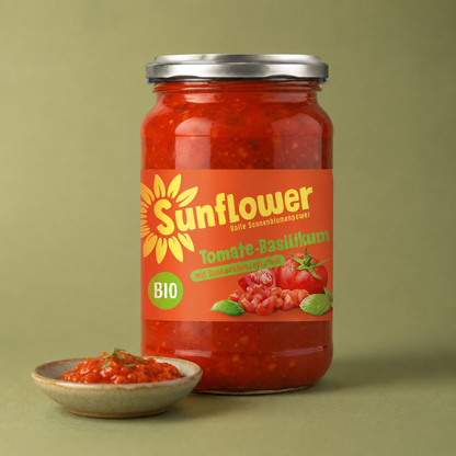 Sunflower Tomate-Basilikum Sauce im Glas