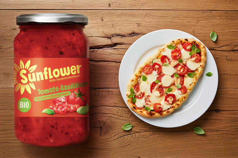 Sunflower Tomate-Basilikum Sauce im Glas