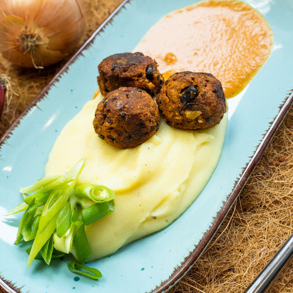 sunflowerHACKbällchen mit würziger Rahmsauce