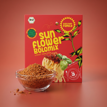 sunflowerBOLOMIX – vegane Bolognese in Minuten