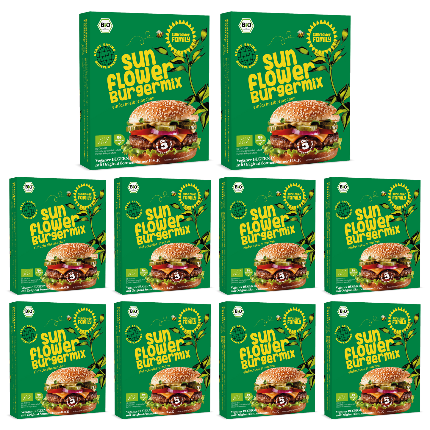 sunflowerBURGERMIX – für veganen Burgergenuss