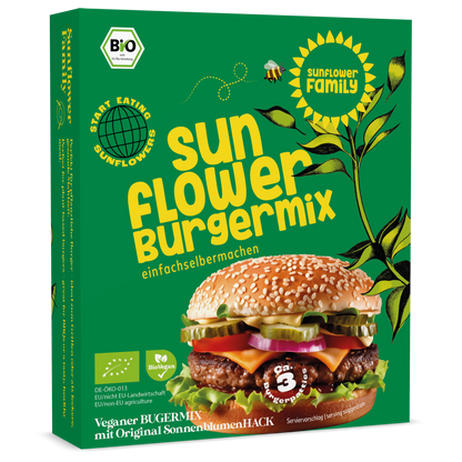 sunflowerBURGERMIX – für veganen Burgergenuss