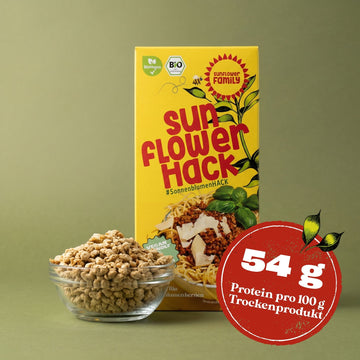 Packung sunflowerHACK mit Schale mit SonnenblumenHACK