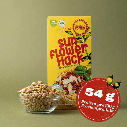Packung sunflowerHACK mit Schale mit SonnenblumenHACK