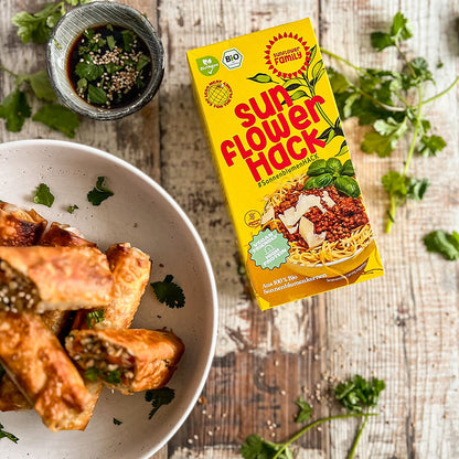 Schachtel plantbased mice with springrolls